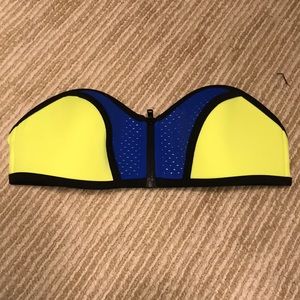 Strapless neon bikini top from Pink